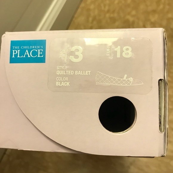 The Children’s Place Black Ballet Flats for Girls, size 3 - Picture 7 of 8